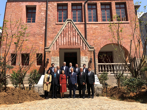 日本全国市长会代表团来访九江租界旧址