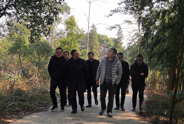 市文旅集团党委书记、董事长王叙宇陪同客商在海会师范旧址考察